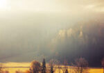 Misty morning in the Dolomites